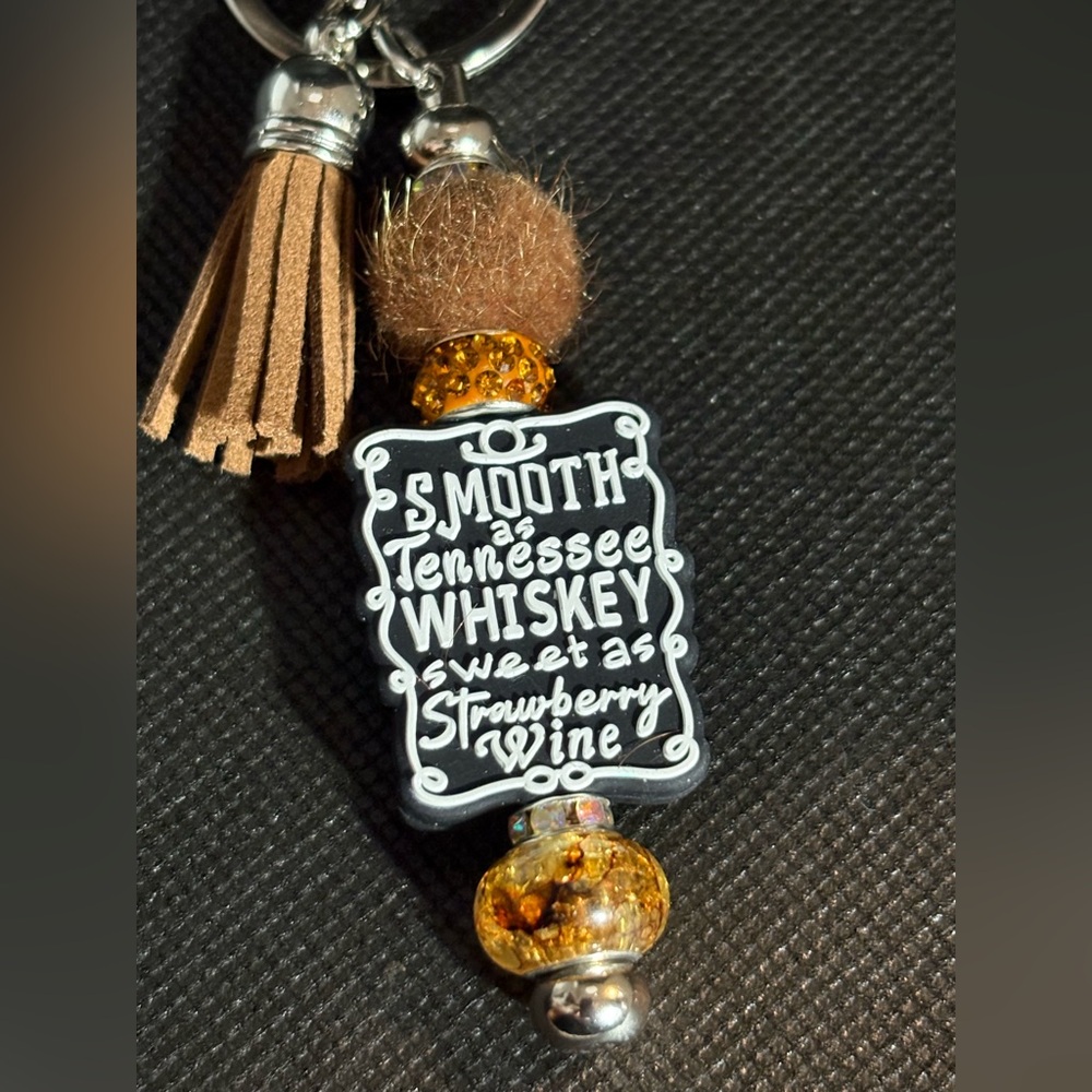 Smooth as Tennessee whiskey Charm Keychain  Car Charm Backpack Bag Purse clip